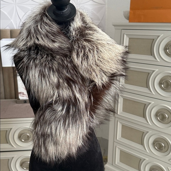 Genuine Fox fur wrap scarf EMBA - Picture 14 of 16